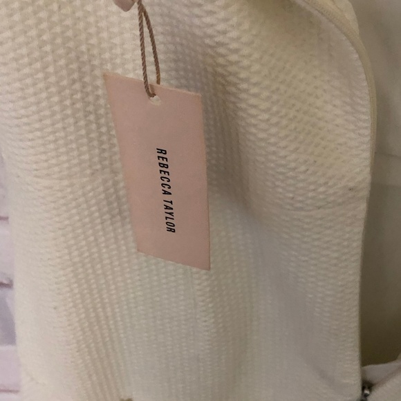 Rebecca Taylor Textured Dress. NWT.  Ivory Size 8 - Picture 12 of 13